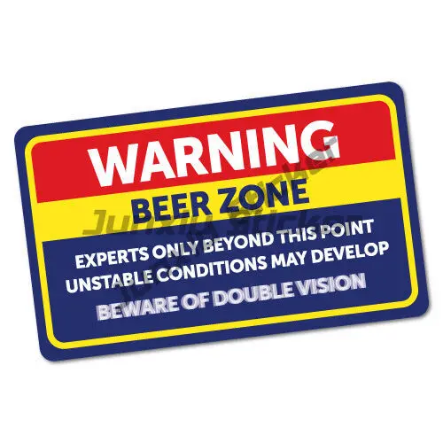 Car Accessories Zone - Waarschuwing Beer Zone Sticker en stickers