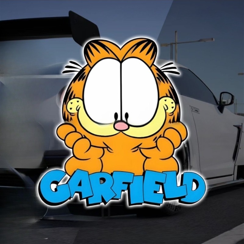 Car Accessories For Decoration - Creatieve cartoon schattige Garfield autostickers, gepersonaliseerde
