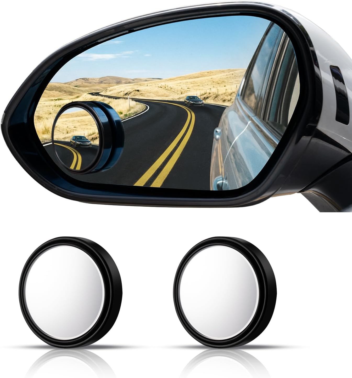 Car Blind Spot Mirror - WildAuto Ronde Dodehoekspiegel, HD Glas 360