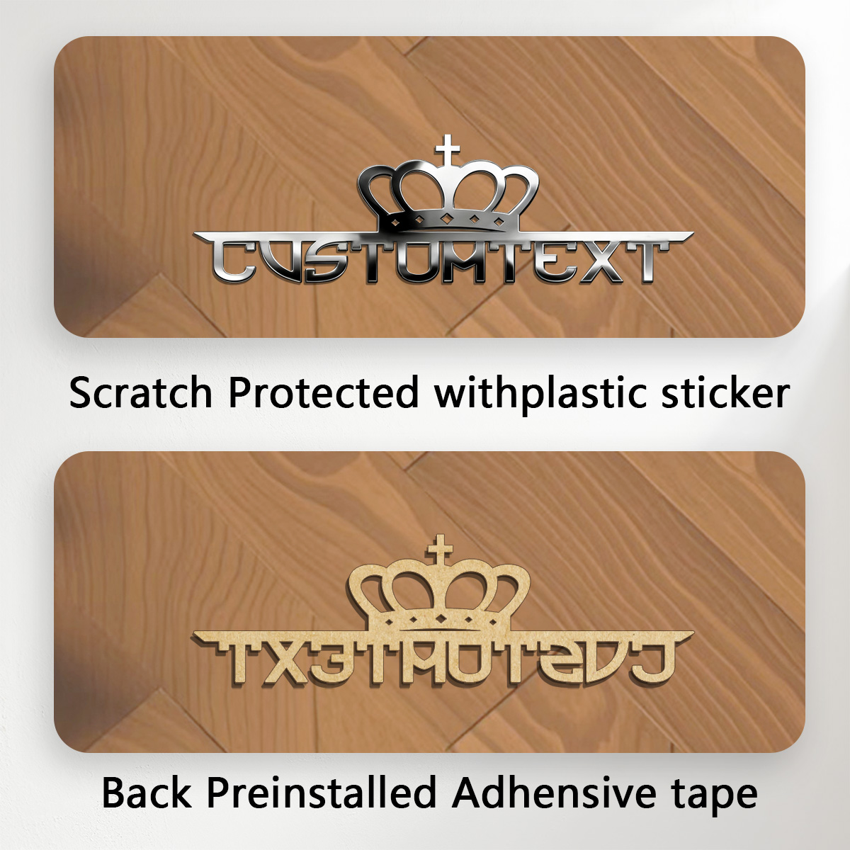Klassieke Crown Creative Font  - Car Accessories Name recensie en prijs