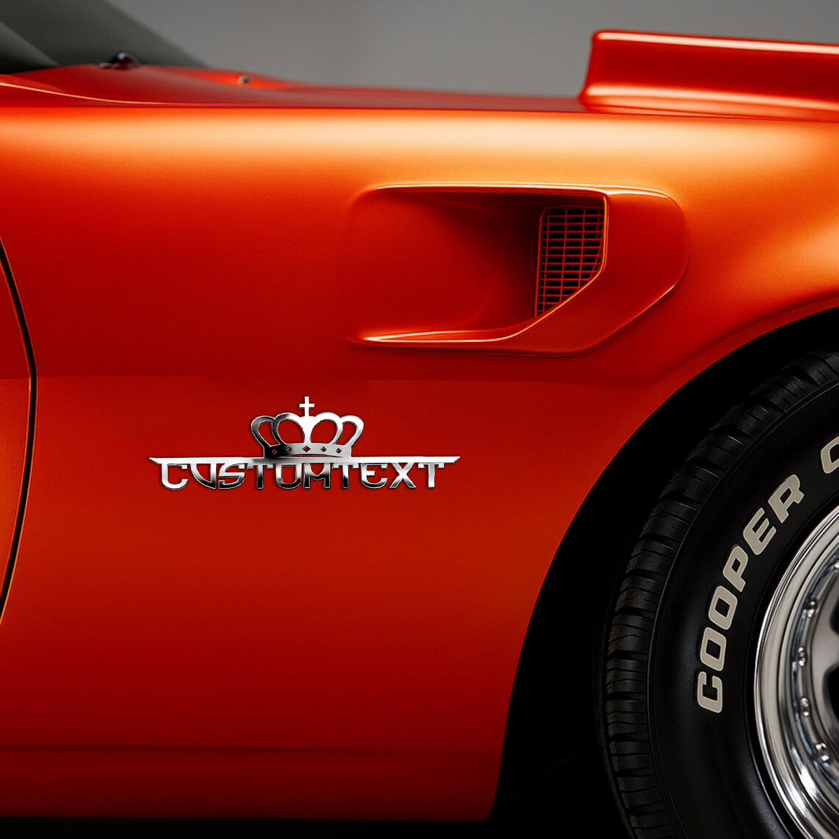 Klassieke Crown Creative Font  - Car Accessories Name recensie en prijs