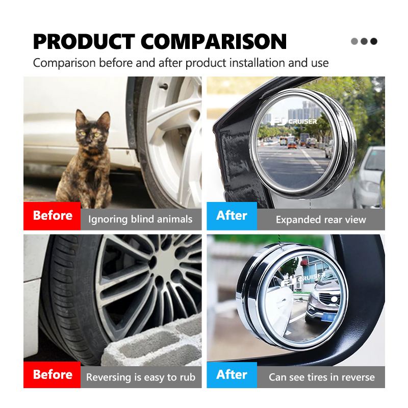 Voor Toyota verstelbare auto 3 - Car Blind Spot Mirror recensie en prijs