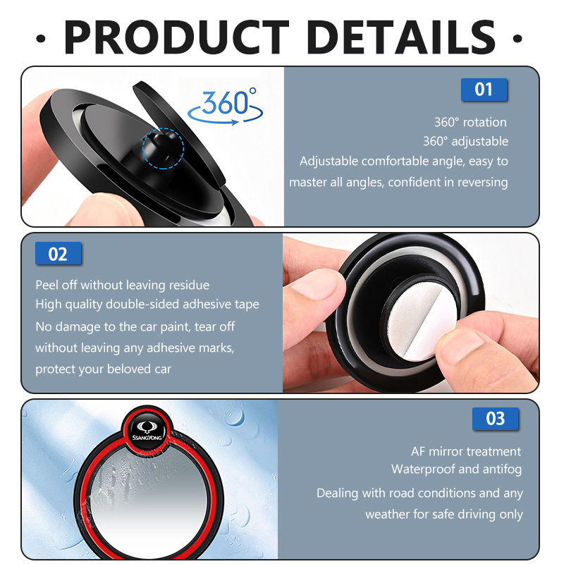 2 stuks auto 360 °   Rotatie D - Car Blind Spot Mirror recensie en prijs