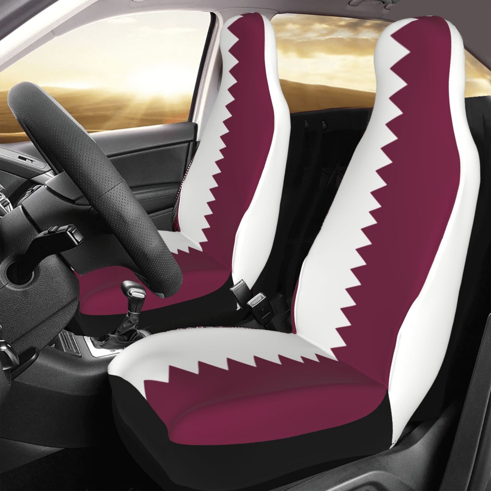 Qatar vlag bedrukte autostoelh - Car Accessories Qatar recensie en prijs
