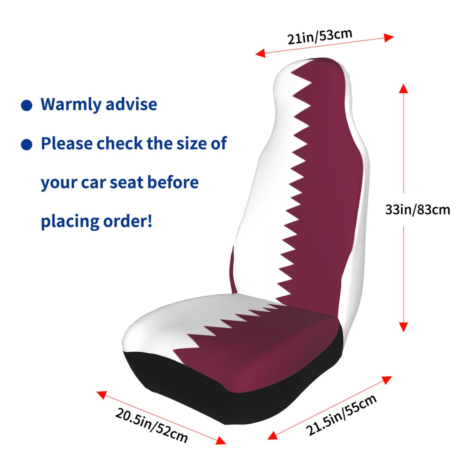Qatar vlag bedrukte autostoelh - Car Accessories Qatar recensie en prijs