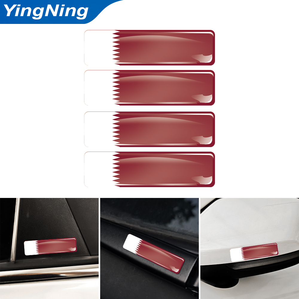 4PCS Qatar Vlag Sticker Vinyl  - Car Accessories Qatar recensie en prijs