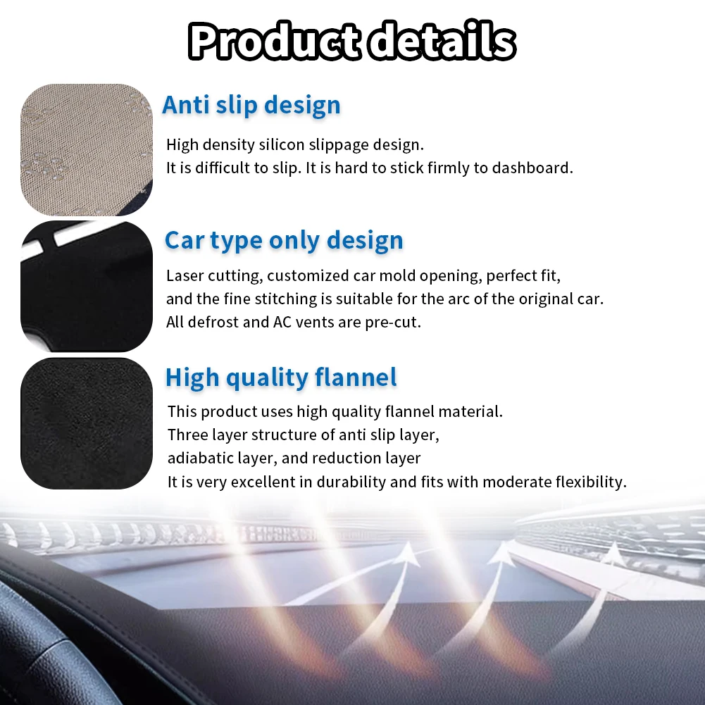 Voor Ford Mustang 2024 2025 20 - Car Anti-Slip Dashboard Mat recensie en prijs